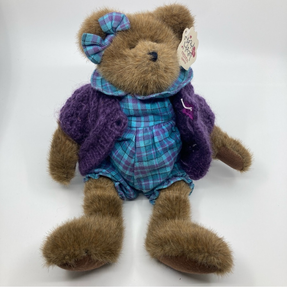 NWT New Heart to Heart friends by Boyd’s teddy bear plaid sweater stuffed animal